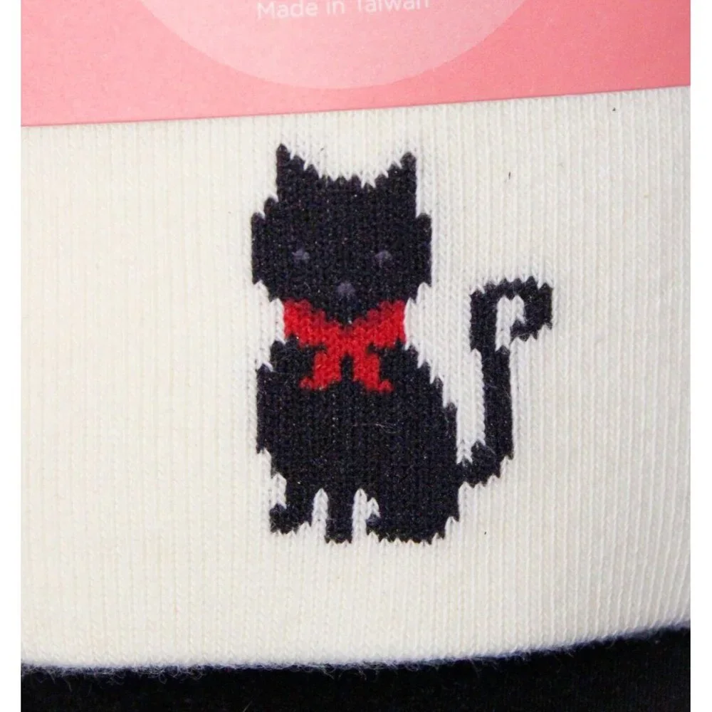2007 Gymboree Glamour Kitty Tights sz 8-10 NWT Winter Cat with Red Bow